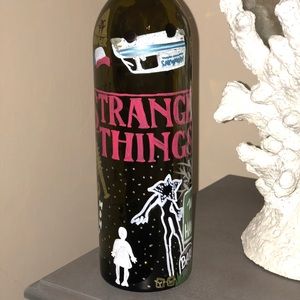 Stranger things wine bottle